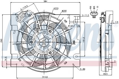 VENTILATOR HLADILNIKA OPEL ASTRA G 85186